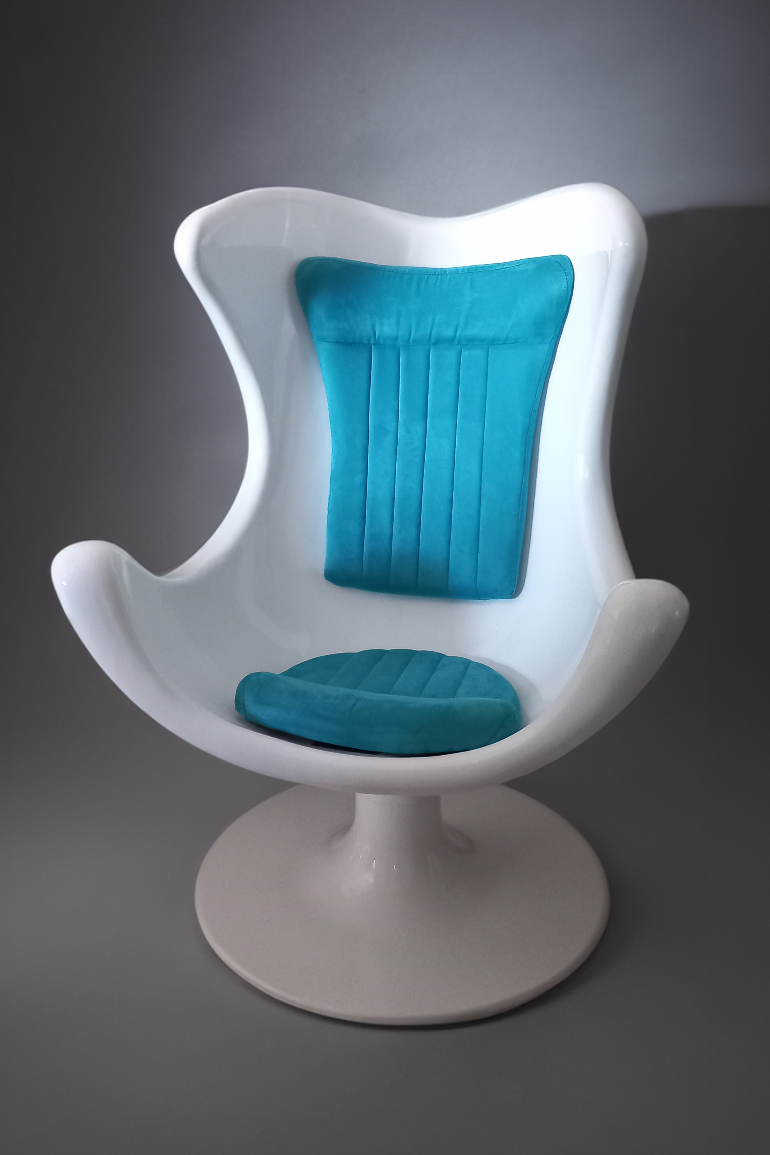 Bubblegum Basement Wingback Chair White